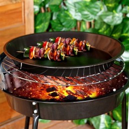 Apvalus plieninis kepimo padėklas, juodas, 28 5 cm