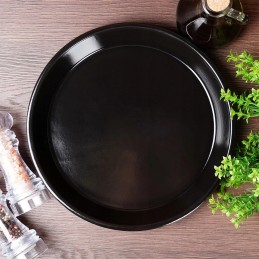 Apvalus plieninis kepimo padėklas, juodas, 28 5 cm