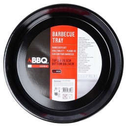 Apvalus plieninis kepimo padėklas, juodas, 28 5 cm