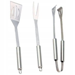 Plieninis kepsninės įrankių rinkinys, mentelė, šakutė, 3in1 terasa