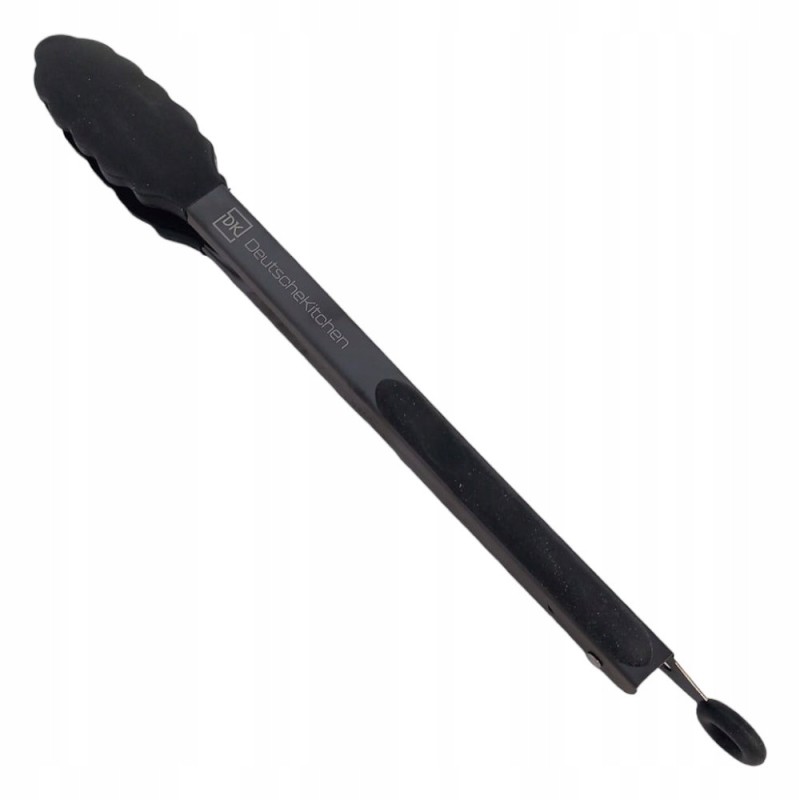 Grilio žnyplės su užraktu, juodos