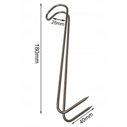 H 318 p dvigubi rūkymo kabliukai žuviai rūkyti