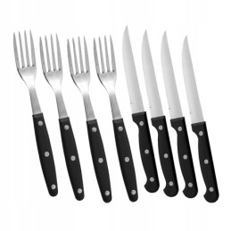 Pikniko kepsninės stalo įrankiai, 8 vnt., nerūdijančio plieno