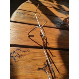 H 322 kabliukai, trigubas kabliukas žuviai rūkyti, 20 cm inox