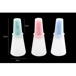 Silikoninis virtuvės šepetys su žaliu silikono šepetėlio buteliuku