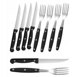 Grilio stalo įrankių rinkinys 8 vnt, šakutės, peiliai, nerūdijantis plienas