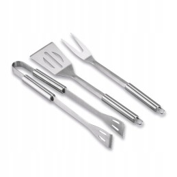 Grilio reikmenų rinkinys: 3 vnt + kepsninės dėklas