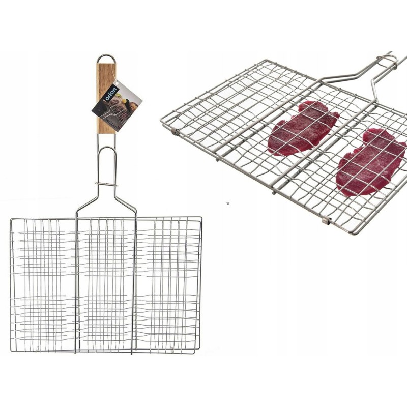 Grilio grotelės žuvies mėsai kepti, uždaros, grilio grotelės 36 x 22,5 cm