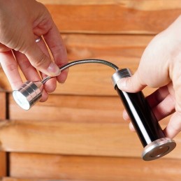 Magnetinė, reguliuojama, baterija maitinama LED kepsninės lempa