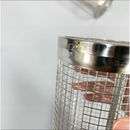 Daržovių grilio padėklas, nerūdijantis plienas, MPLCO, apvalus, 20 x 9 cm