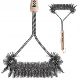 Vielinis šepetys grilio grotelių valymui 20x34