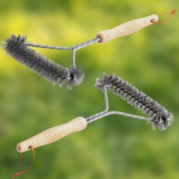 Vielinis šepetys grilio grotelių valymui 20x34