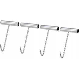 Kabliukai žuvies mėsos kabliukai rūkymo kabliukai su rankena aštriu galu 4 vnt