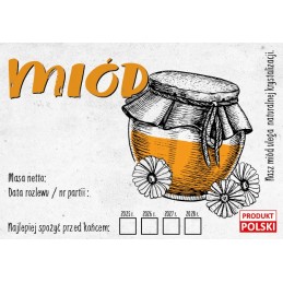 100 vnt lipnios etiketės medaus lipdukai