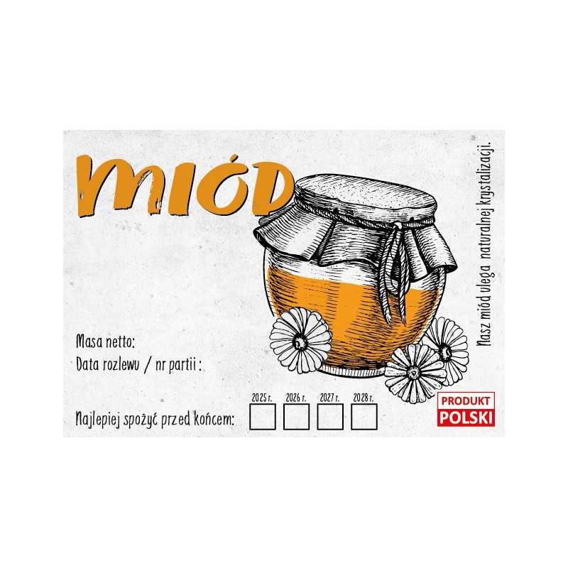 100 vnt lipnios etiketės medaus lipdukai