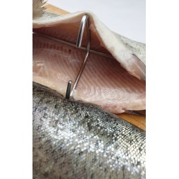 H 324 kabliukas žuviai, upėtakiui, skumbrei rūkyti, 24 cm liuksas