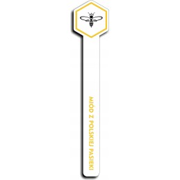 Medaus lipdukų etiketės, balta juosta - 120 vnt