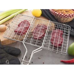 Grilio grotelės žuvies mėsai kepti, uždaros, grilio grotelės 36 x 22,5 cm