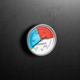 Termometras BBQ grilio rūkyklai nuo 0 iki 250 C, nerūdijančio plieno su sriegiu