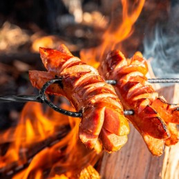 Metalinė kabykla pagaliukams kepsninei