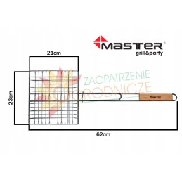 Grilio grotelių mėsos laikiklis 23x21 cm mg281 mastergrill&party