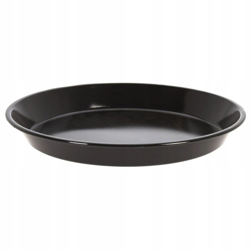 Apvalus plieninis kepimo padėklas, juodas, 28 5 cm, BBQ