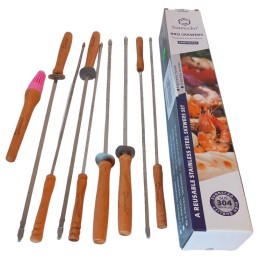 Plieniniai grilio iešmai, 9 vnt