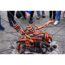 10vnt trumpa grilio šakutė laužui