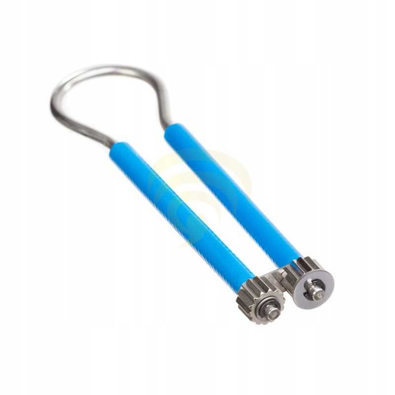 Nerūdijančio plieno vielos įtempiklis, guminė rankena