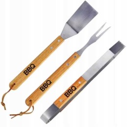 Plieninių grilio rinkinių priedai 3in1 grilio įrankiai puiki kokybė