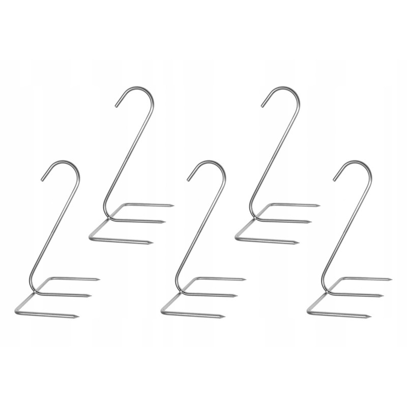 Kabliukai vištienai rūkyti, storis 4 mm, 5 vnt