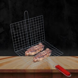 Nerūdijančio plieno grotelės kepsniams ir žuviai kepti