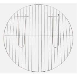 Chromuotos apvalios nerūdijančio plieno grotelės su dviem rankenomis