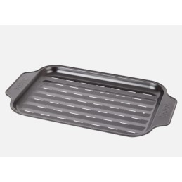 Daugkartinio naudojimo nepridegantis nerūdijančio plieno grilio padėklas 34 x 24 cm