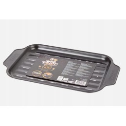 Daugkartinio naudojimo nepridegantis nerūdijančio plieno grilio padėklas 34 x 24 cm