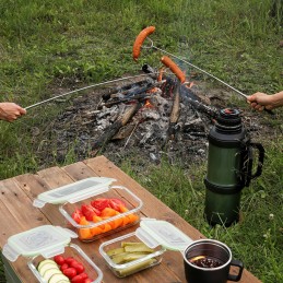 Teleskopinė šašlykinė laužo lazda, laužo šakutė kepimui, 4 vnt tadar