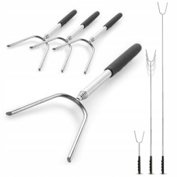 Teleskopinė šašlykinė laužo lazda, laužo šakutė kepimui, 4 vnt tadar