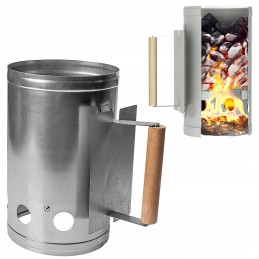 Kaminas anglies briketams uždegti ant grotelių