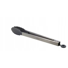 Virtuvinės žnyplės 23 cm, tvirtas metalas-nailonas, pilkos spalvos