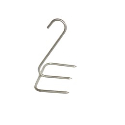 Trigubi kabliukai vištienos šoninei, ilgi 14cm, storis 5mm