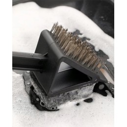 Grandiklio šepetys su grandikliu grilio grotelėms valyti, valiklis 3 viename