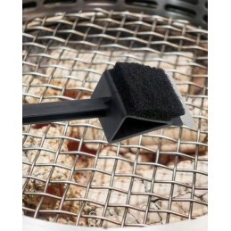 Grandiklio šepetys su grandikliu grilio grotelėms valyti, valiklis 3 viename