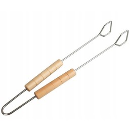 Grilio reikmenys, stalo įrankių rinkinys, plieniniai kepsninės indai, 3 vnt