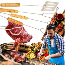 Priedai kepsninės reikmenys kepimo žnyplės mentele šakutės