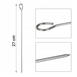 Metaliniai iešmeliai šašlykams, 8 vnt