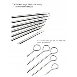 Metaliniai iešmeliai šašlykams, 8 vnt