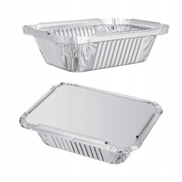 Aliuminio indas, stačiakampis grilio padėklas, maitinimo lėkštė, 21 x 15 cm