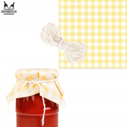 50x stiklainių dangteliai ir languotos popierinės servetėlės