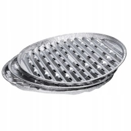 Aliuminio grilio padėklas, apvalus, 34 cm, 3 vnt