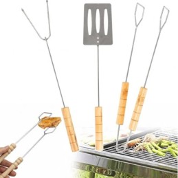 Priedai kepsninės reikmenys kepimo žnyplės mentele šakutės